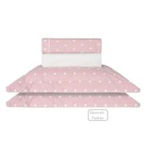 Jogo de Cama Casal Vintage 200 fios Rosa Malve - KACYUMARA