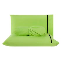 Jogo de Cama Chicago Liso Verde Queen 03 Peças - Percal 140 Fios