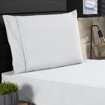 Jogo de Cama Classic Solteiro Percal 400 Fios Ponto Palito 02 Peças, Antiácaro, Toque Macio e Confortável