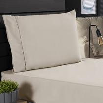 Jogo de Cama Classic Solteiro Percal 400 Fios Ponto Palito 02 Peças, Antiácaro, Toque Macio e Confortável