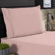 Jogo de Cama Classic Solteiro Percal 400 Fios Ponto Palito 02 Peças, Antiácaro, Toque Macio e Confortável