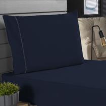 Jogo de Cama Classic Solteiro Percal 400 Fios Ponto Palito 02 Peças, Antiácaro, Toque Macio e Confortável