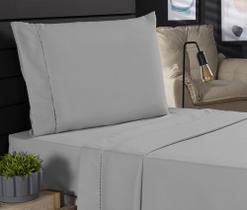 Jogo de Cama Classic Solteiro Percal 400 Fios Ponto Palito 03 Peças, Antiácaro, Anti-pilling com Toque Macio