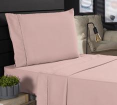 Jogo de Cama Classic Solteiro Percal 400 Fios Ponto Palito 03 Peças, Antiácaro, Antipilling com Toque Macio