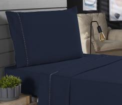 Jogo de Cama Classic Solteiro Percal 400 Fios Ponto Palito 03 Peças, Antiácaro, Antipilling com Toque Macio