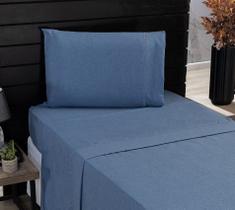 Jogo de Cama Classic Solteiro Percal 400 Fios Ponto Palito 03 Peças, Antiácaro, Antipilling com Toque Macio