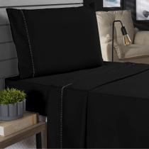 Jogo de Cama Classic Solteiro Percal 400 Fios Ponto Palito 03 Peças, Antiácaro, Antipilling com Toque Macio