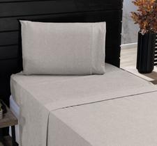 Jogo de Cama Classic Solteiro Percal 400 Fios Ponto Palito 03 Peças, Antiácaro, Antipilling com Toque Macio