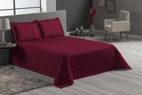 Jogo De Cama Cobre Leito E Fronhas Vinho Casal Queen Luxo