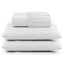 Jogo de cama com barra casal 3pçs 400 fios Jogo de cama com barra casal 3pçs 400 fios