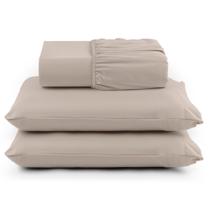 Jogo de cama com barra queen 3pçs 400 fios