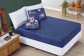 Jogo De Cama Com Elastico Cama Solteiro Flor 3 Peças 200 Fio