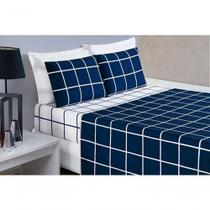 Jogo De Cama Com Lençol De Cima 200 Fios Austin King 04 Peças - Marinho - performance superior Jogo De Cama Com Lençol De Cima 200 Fios Austin King 04 Peças - Marinho - performance superior