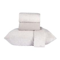 Jogo De Cama Completo de Lençol Plush Queen Kit 4 Peças