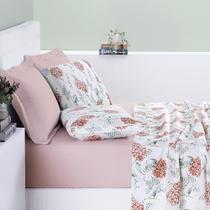 Jogo de Cama Cotton Select King 04 Peças - Hortência