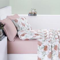 Jogo De Cama Cotton Select King 04 Peças - Hortência - Qualidade Garantida