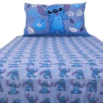 Jogo De Cama Disney Stitch Azul 2 Peças C/ Elástico Solteiro Jogo De Cama Disney Stitch Azul 2 Peças C/ Elástico Solteiro