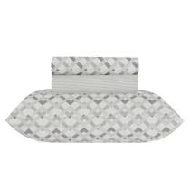 Jogo De Cama Duplo Casal 140 Fios Jade Realce Premium Sultan