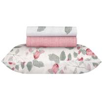 Jogo De Cama Duplo Casal 140 Fios Realce Premium Sultan