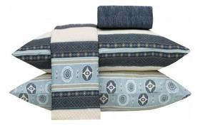 Jogo De Cama Duplo Casal 140 Fios Realce Premium Sultan