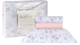 Jogo De Cama Duplo Casal 4 Peças Lara 180 FIOS