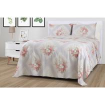 Jogo de Cama Duplo Microfibra 4 peças Queen Lena Paco Milano Sultan