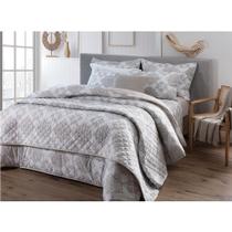 Jogo de Cama Duplo Queen 4 Peças Percal 180 Fios Marrocos Sonhare Prata - Sultan