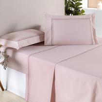 Jogo de Cama Ellos 200 Fios Queen 04 Peças 80% Algodão / 20% Poliéster - Rosa Jogo de Cama Ellos 200 Fios Queen 04 Peças 80% Algodão / 20% Poliéster - Rosa