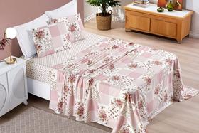 Jogo de Cama estampado Casal Padrão 4 Peças - Coleção Bouti Jogo de Cama estampado Casal Padrão 4 Peças - Coleção Bouti