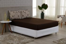 Jogo de cama estampado Margadona 3 peças casal padrão marrom