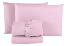 Jogo de Cama Estampado Premium Linha 180 Fios Queen 7936 Rosa Claro - 4 Peças Jogo de Cama Estampado Premium Linha 180 Fios Queen 7936 Rosa Claro - 4 Peças