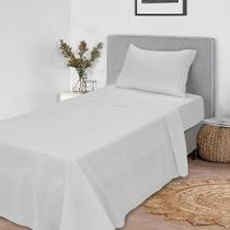 Jogo de Cama Estamparia Premium Linea 180 Fios Solteiro King 7525 Cinza 3 Peças - Conforto e Sofisticação