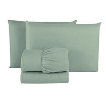 Jogo de Cama Estamparia Premium Plus King 7787 Verde Oliva 4 Peças - 100% Algodão Jogo de Cama Estamparia Premium Plus King 7787 Verde Oliva 4 Peças - 100% Algodão