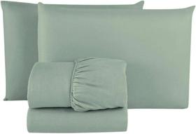 Jogo de Cama Estamparia Premium Plus Queen Menta 4 Peças Jogo de Cama Estamparia Premium Plus Queen Menta 4 Peças