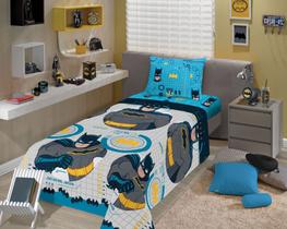 Jogo de cama infantil 3-peças batman solteiro microfibra lepper ref-059609