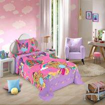 Jogo de Cama Infantil Barbie Lepper 03 Peças Microfibra Jogo de Cama Infantil Barbie Lepper 03 Peças Microfibra