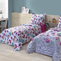 Jogo de Cama Infantil Feminino Estampado - Andreza - Andreza enxovais