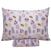 Jogo De Cama Infantil Lençol Solteiro Doce Vida Menino E Menina Personagens 2 Peças