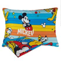 Jogo de Cama Infantil Mickey Mouse Microfibra Solteiro Estampado 1,40 m x 2,20 m Com 2 Peças