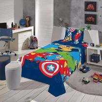 Jogo de Cama Infantil Microfibra 03 Peças Lepper - Avengers II