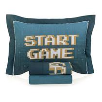 Jogo de Cama Infantil Solteiro 200 Fios 100% algodão Game