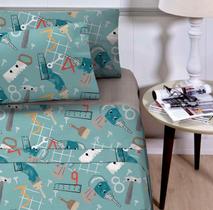 Jogo De Cama Infantil Solteiro 3 Peças Estampas Exclusivas 180 Fios Studio Mix Corttex