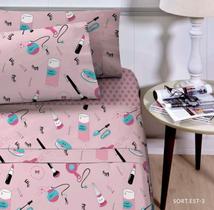 Jogo De Cama Infantil Solteiro 3 Peças Estampas Exclusivas 180 Fios Studio Mix Corttex