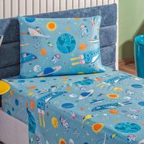 Jogo de Cama Infantil Solteiro Bouti Kids 03 Pçs Astronauta Jogo de Cama Infantil Solteiro Bouti Kids 03 Pçs Astronauta