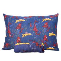 Jogo De Cama Infantil Spider Man Blue Solteiro 100% Algodão Disney Simples 2 Peças Malha Portallar