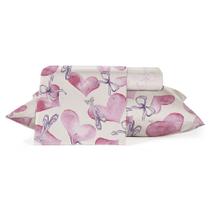 Jogo de Cama Infantil Teka Kids Coração e Sapatilha - 100% Algodão Jogo de Cama Infantil Teka Kids Coração e Sapatilha - 100% Algodão