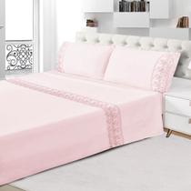 Jogo de Cama jolitex Ternille Bordado Inglês - King