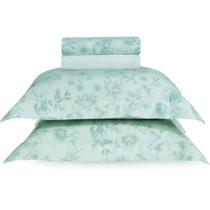 Jogo de Cama Karsten Betina 300 Fios 4 Peças Queen Azul Jogo de Cama Karsten Betina 300 Fios 4 Peças Queen Azul