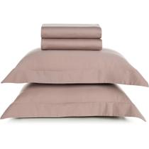 Jogo de Cama Karsten Bossa 300 Fios Egypt 4 Peças King Rosa