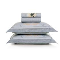 Jogo de Cama Karsten Dog 200 Fios 4 Peças Casal Cinza Jogo de Cama Karsten Dog 200 Fios 4 Peças Casal Cinza